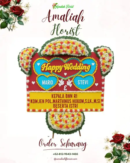 Papan Bunga Pernikahan Wanasalam
